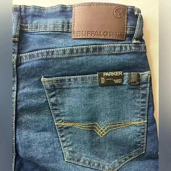 NWT Buffalo David Bitton Boys Parker Slim Fit Shorts Blue Denim Bermuda 18 - Picture 3 of 4